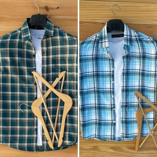 Casual Check Shirts For Men Combo (Pack of 2)