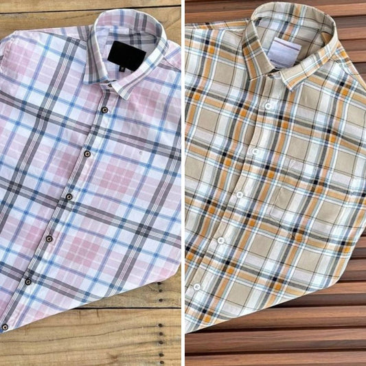 Casual Check Shirts For Men Combo (Pack of 2)