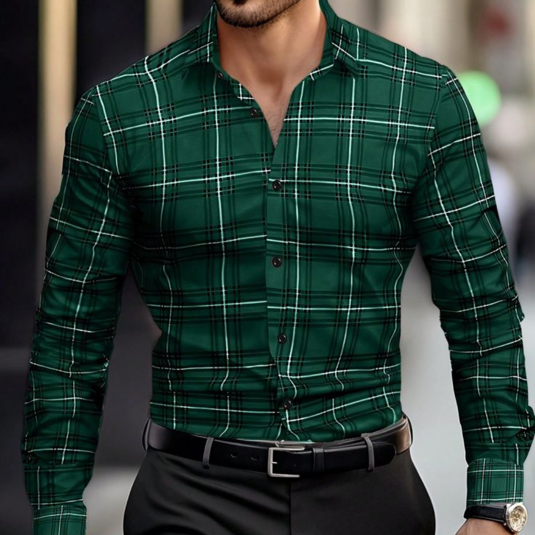Red & Green Check Shirts For Men (Pack of 2)