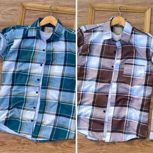 Casual Check Shirts For Men Combo (Pack of 2)