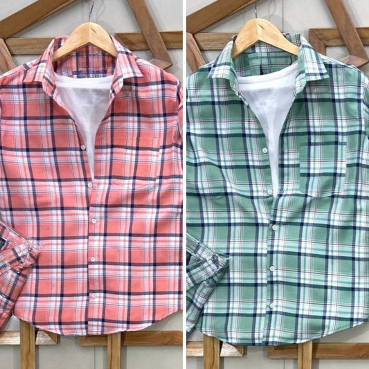 Casual Check Shirts For Men Combo (Pack of 2)